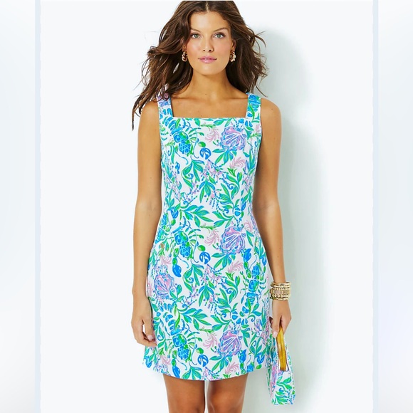 LILLY PULITZER NWT  The Lilly Shift Dress Resort White Just A Pinch style 015621 - Picture 1 of 16